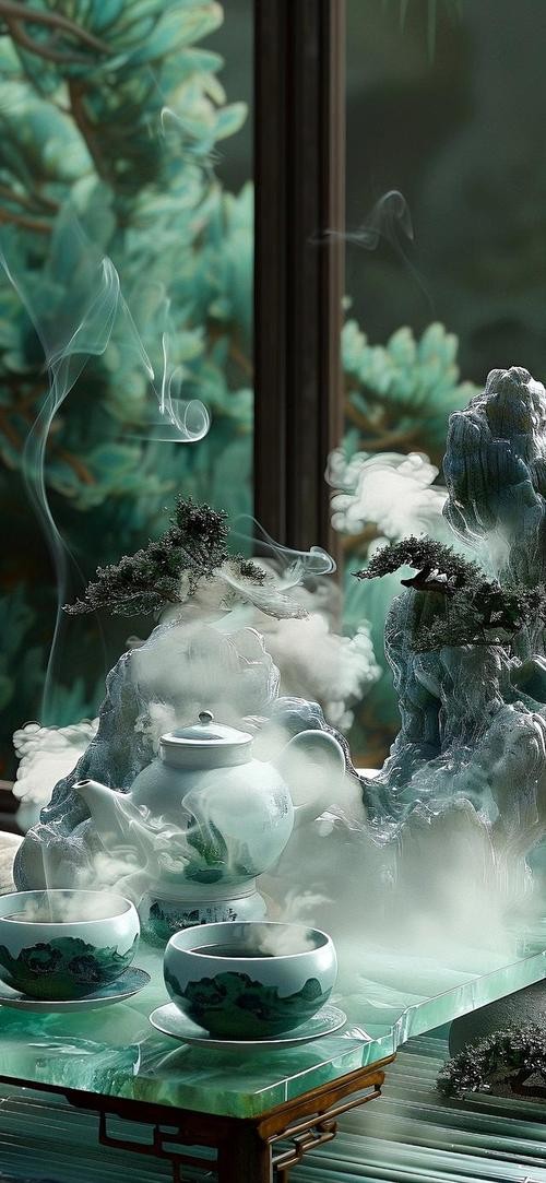 茶韵杯壁,山水画般的留痕之美